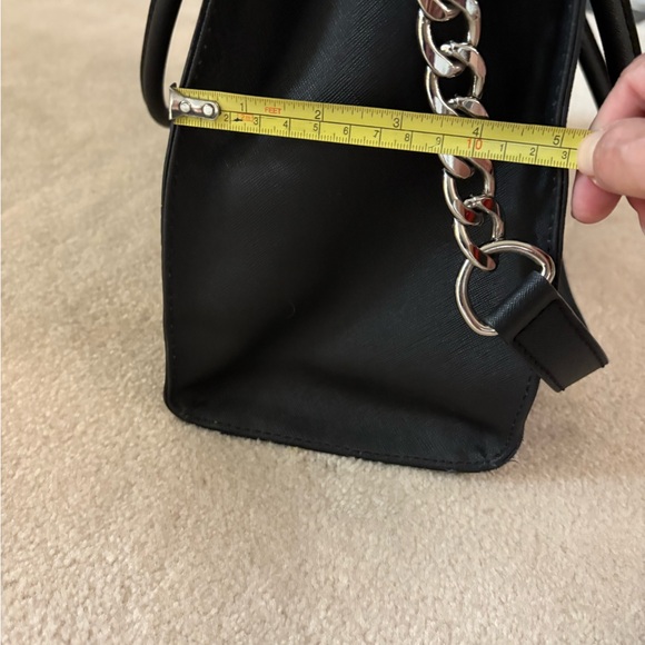 Michael Kors Black Hamilton Satchel with Silver Accents - Picture 8 of 11